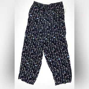 Vintage David Dart Woman Antiquing Print Pants Black Size‎ 2X